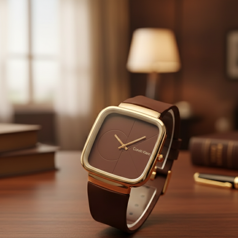 Calvin Klein Mens Watch With Square Dial Elegant Modern And Durable Timepiece